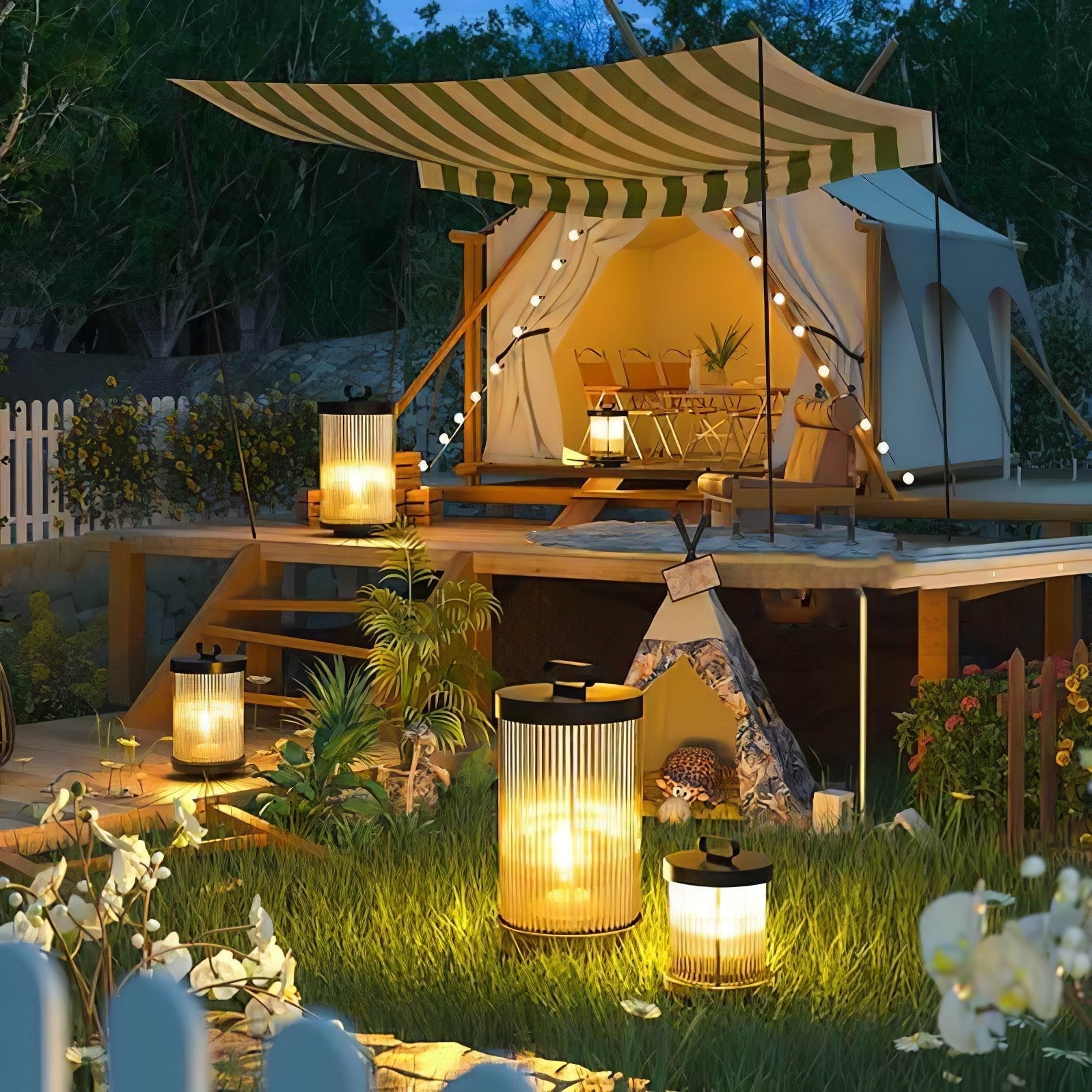 Lantern Garden Outdoor Light - Garden Outdoor Lamp Ideal for Walkways