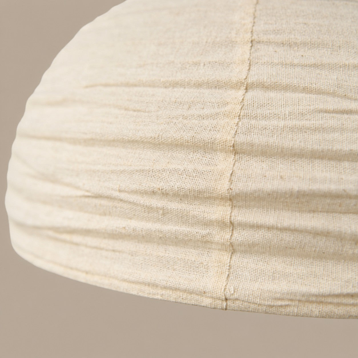 Gathered Fabric Pendant Lamp with Botanical Pattern Option