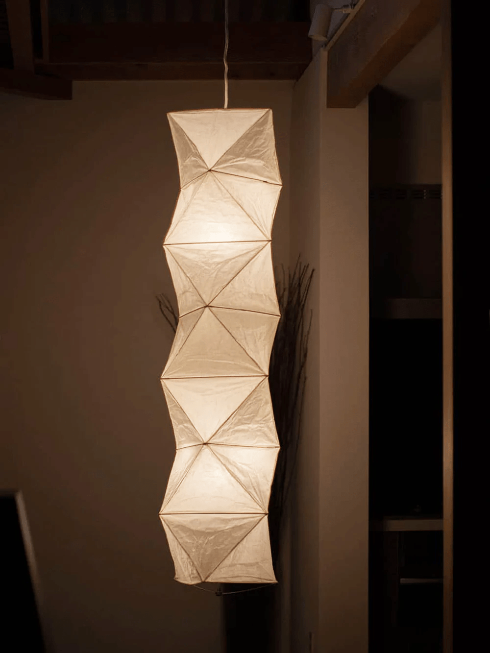 Washi Paper Pendant Lamp - Japanese-Inspired Light for Cozy Interiors
