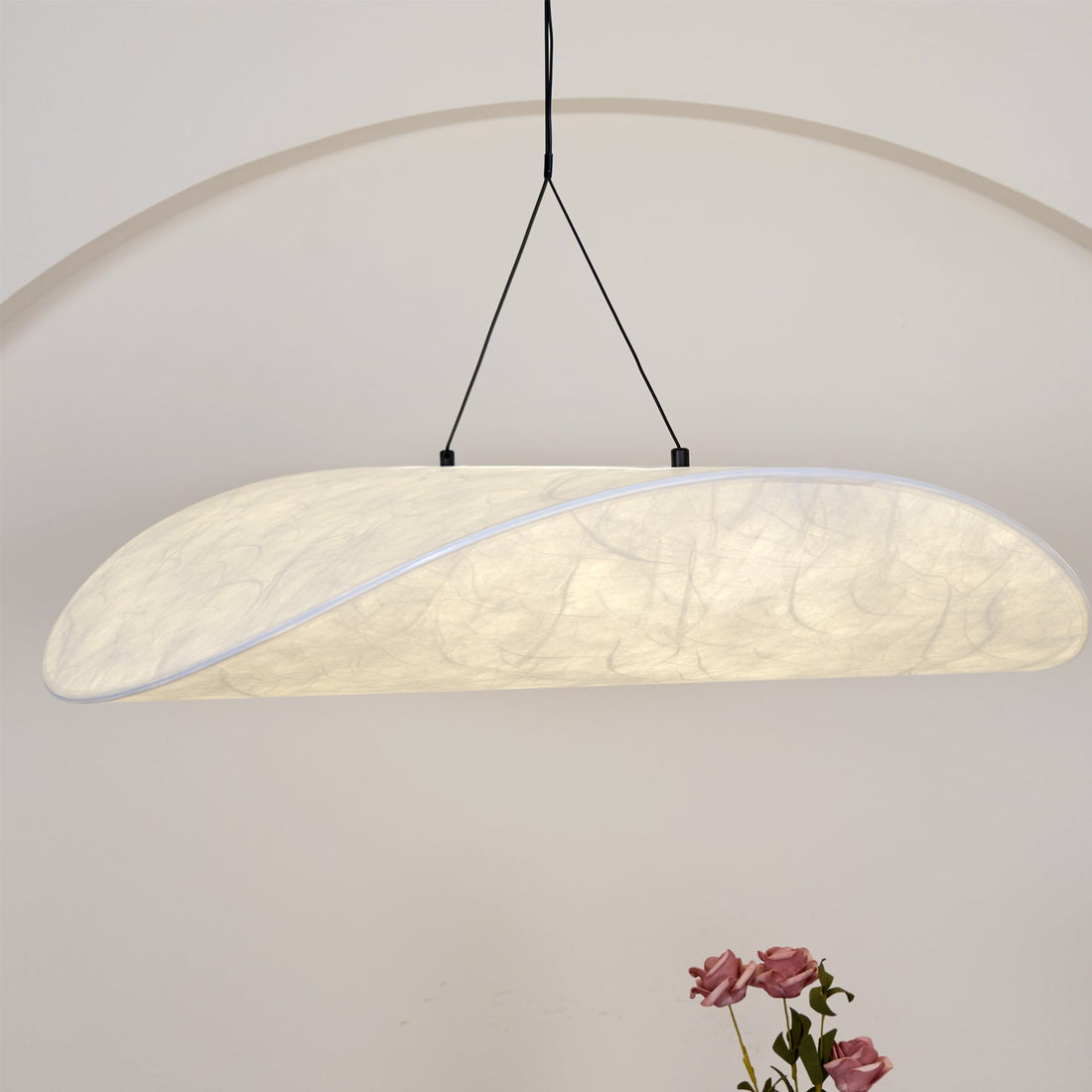 Cloudlike Mulberry Silk Plug-In Pendant Light