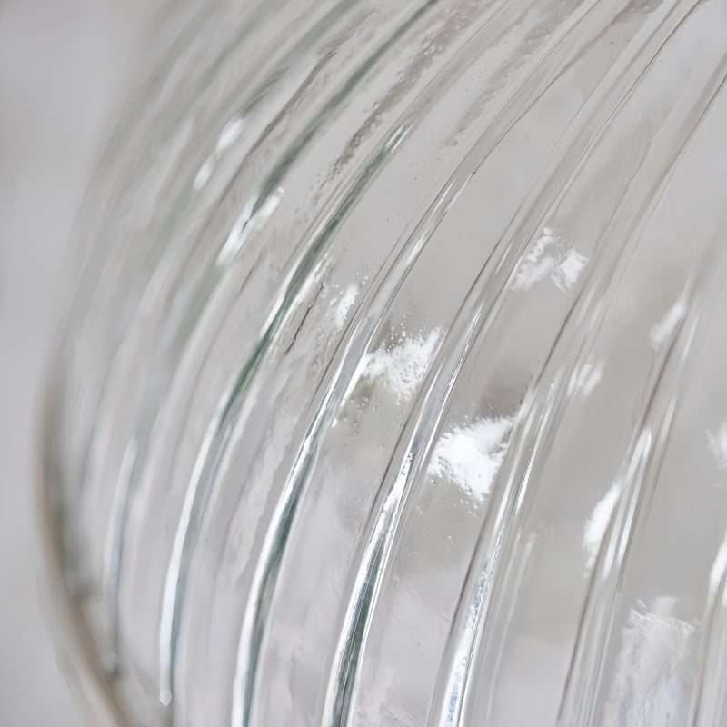 Novera Ribbed Glass Stylish Modern Pendant Lamp for Bedroom and Dining Area