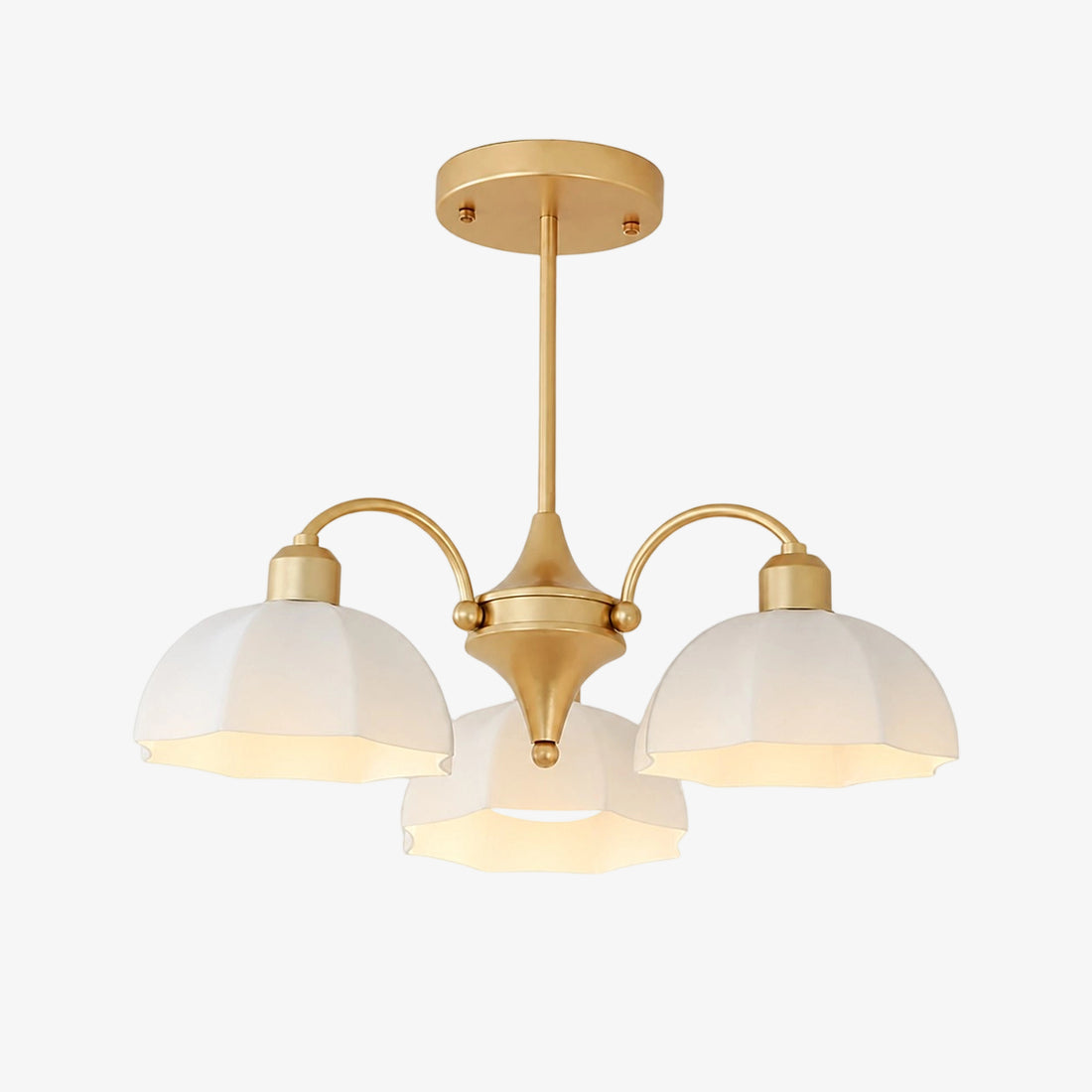 Milk Glass Chandelier