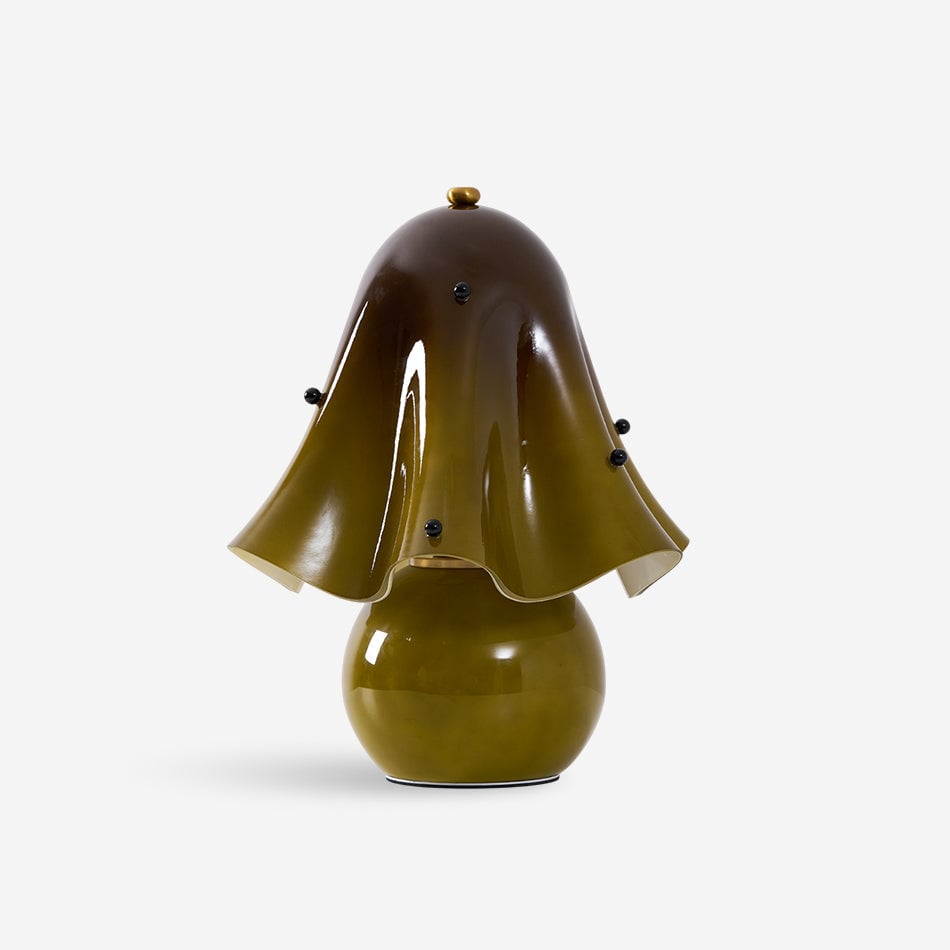 Dekorative Tischlampe Bellina – Skulpturale Glockenblumenform