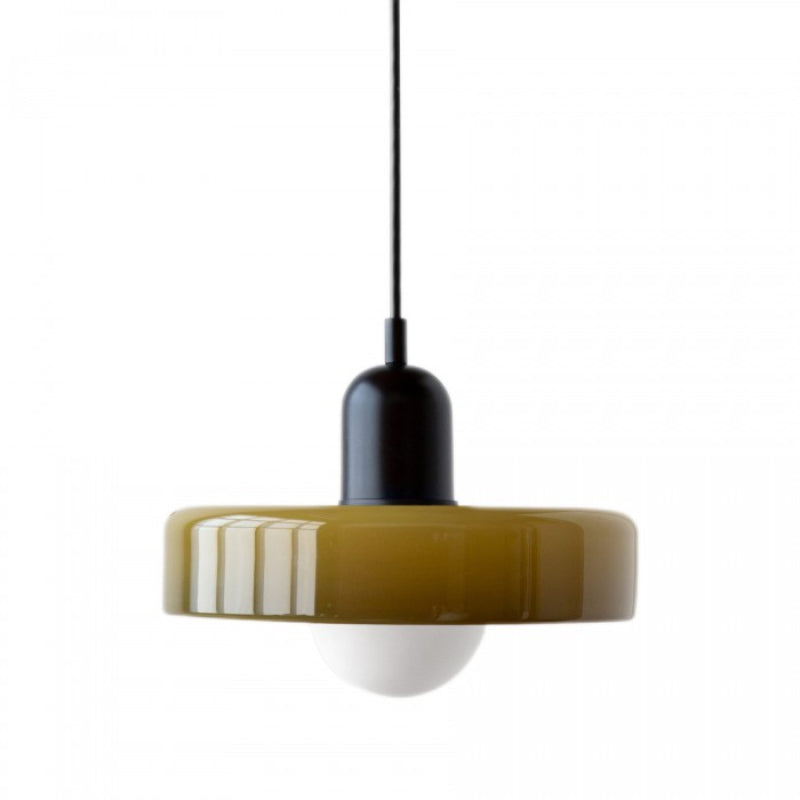 Modern Disc Morandi Colorful Glass Pendant Light