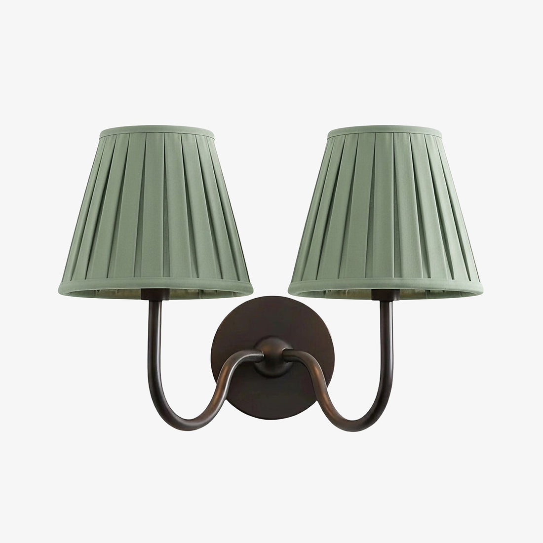 Luvora Pleated Shade Wall Lamp – Modern Brass Linen Lighting