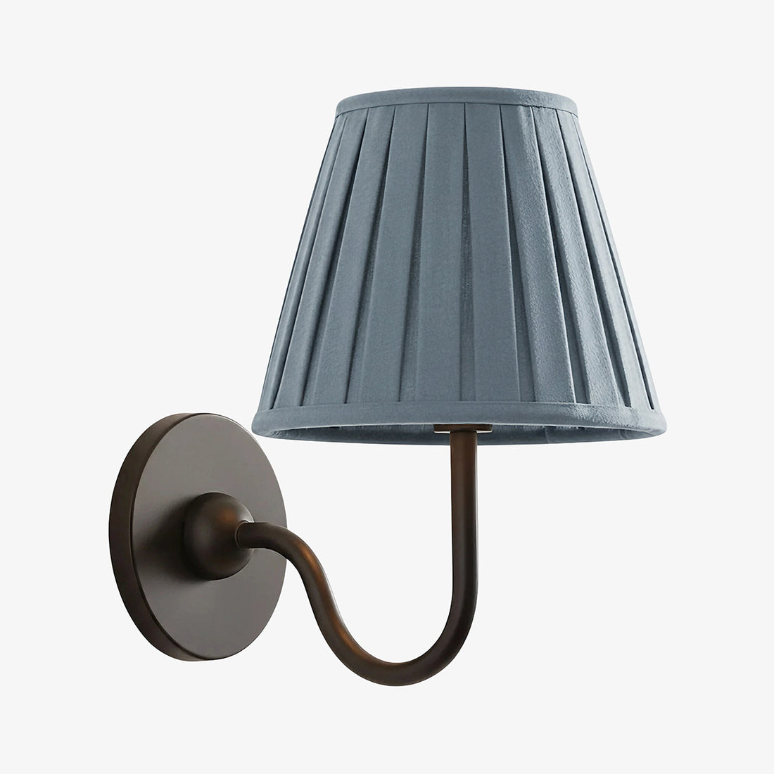 Luvora Pleated Shade Wall Lamp – Modern Brass Linen Lighting