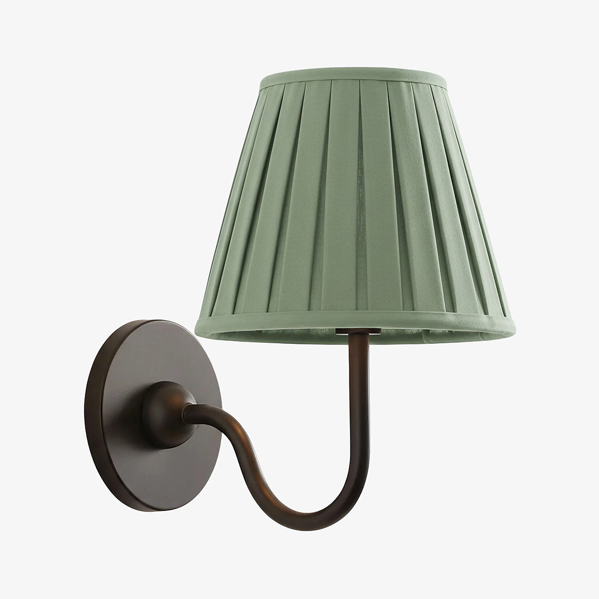 Luvora Pleated Shade Wall Lamp – Modern Brass Linen Lighting