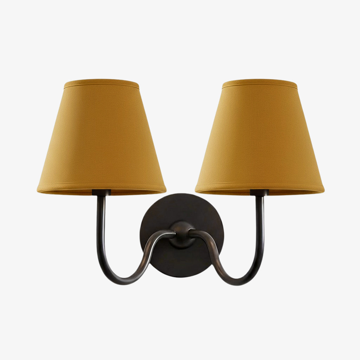 Luvora Pleated Shade Wall Lamp – Modern Brass Linen Lighting