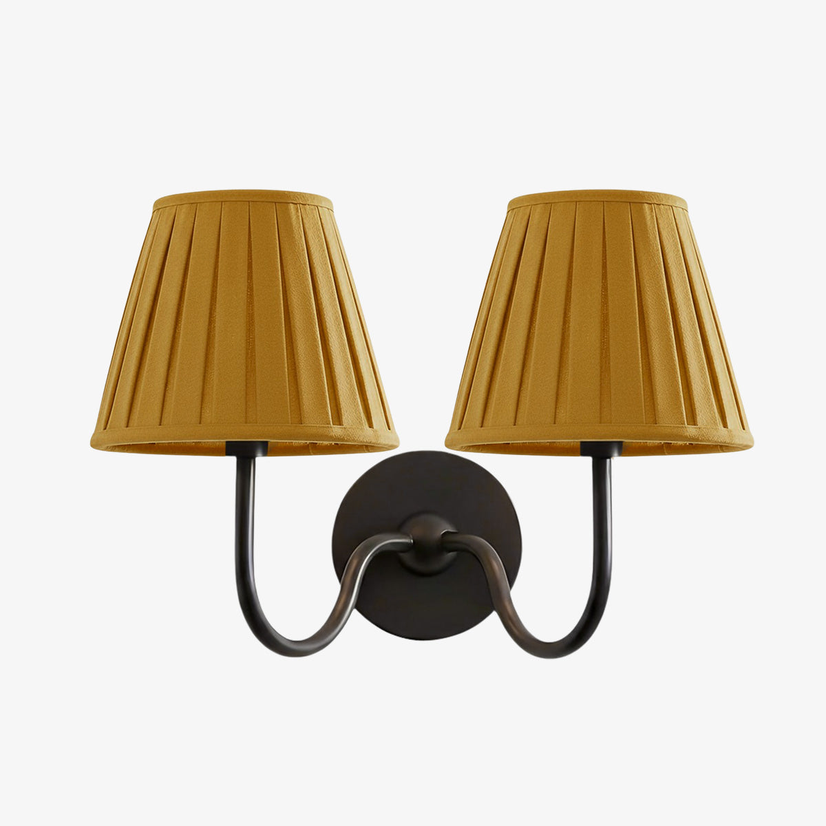 Luvora Pleated Shade Wall Lamp – Modern Brass Linen Lighting