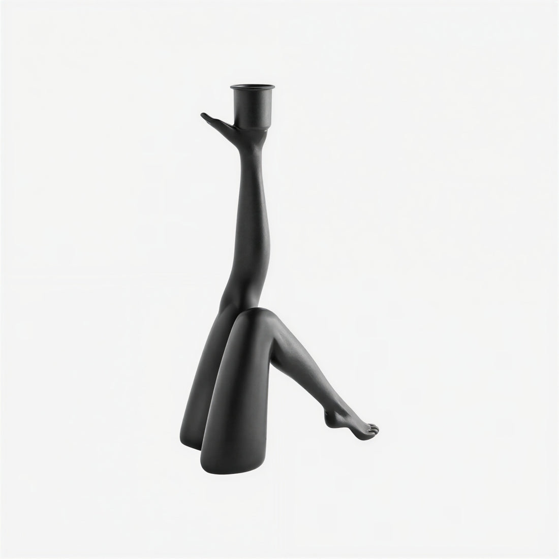Kickra Leg-Inspired Candle Holder - Sculptural Resin Holder for Dining Room U22