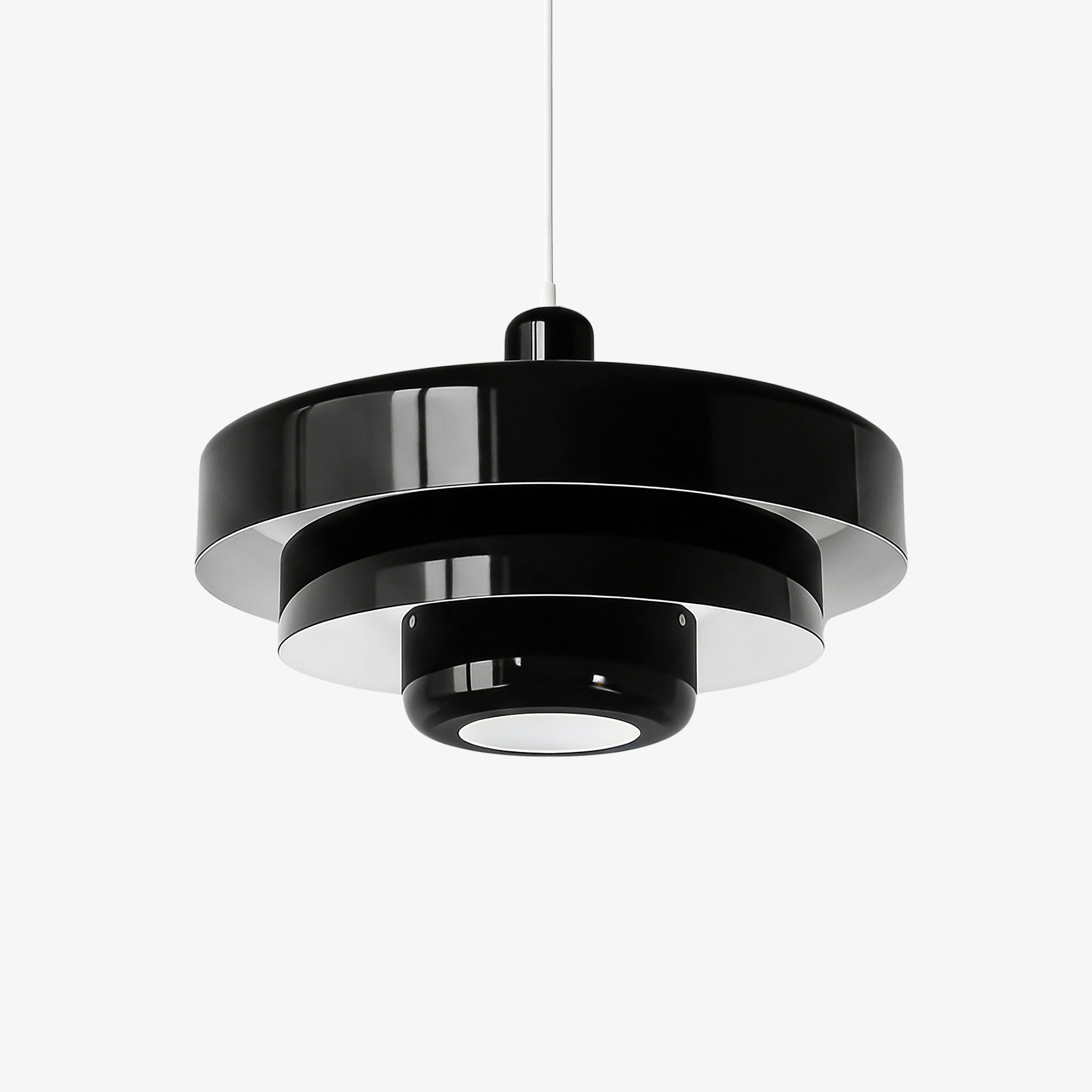 Decorative Multi Layer Hanging Pendant Lamp With Smooth Lines For Contemporary Home Interiors