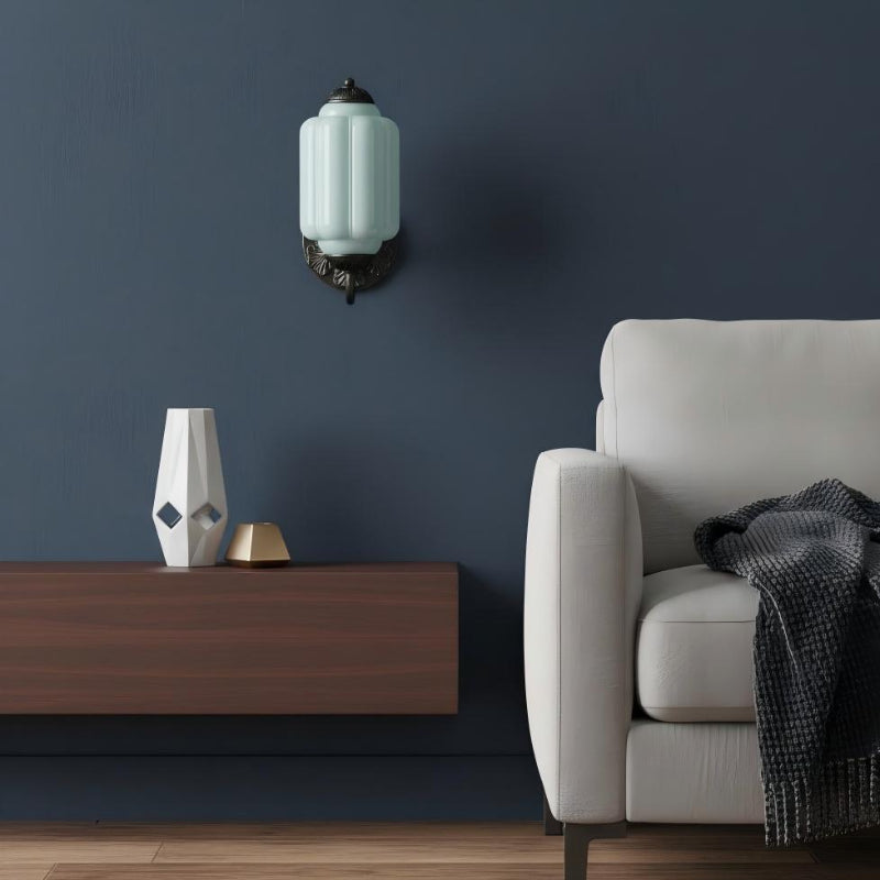 Milk Glass Vintage Eloise Bedside Wall Sconce