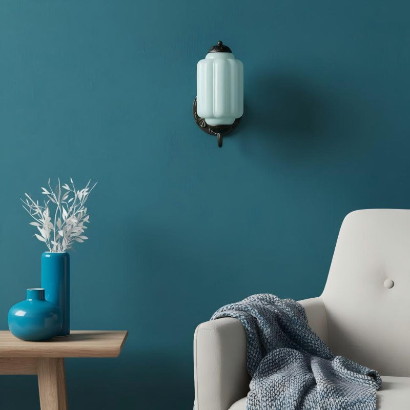 Milk Glass Vintage Eloise Bedside Wall Sconce