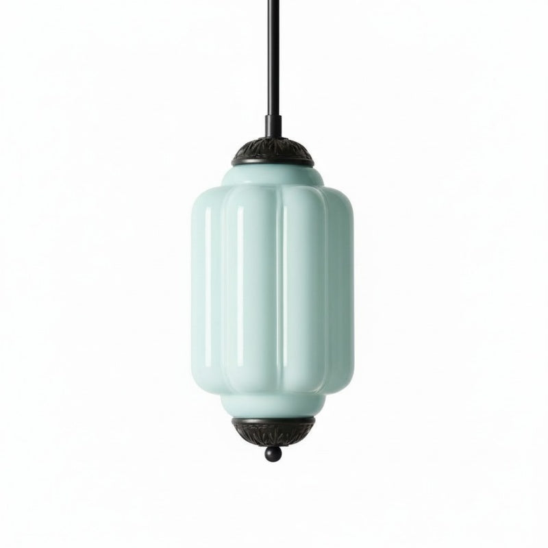 Eloise Vintage Glas-Pendelleuchte – Schlanke Lampenschirmbeleuchtung für die Küche