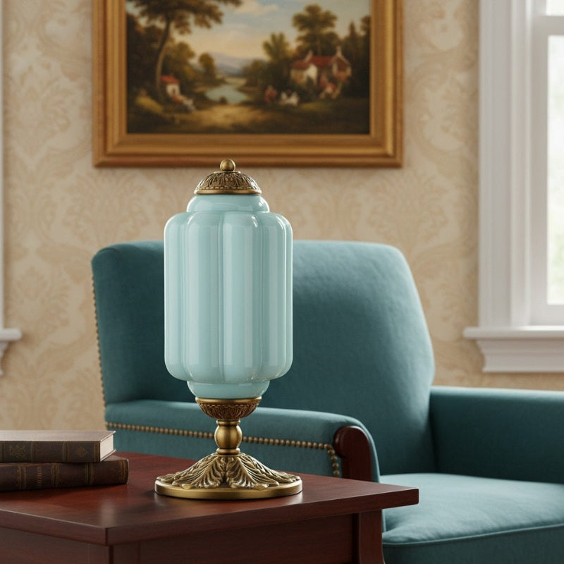 Vintage Milk Glass Eloise Table Lamp