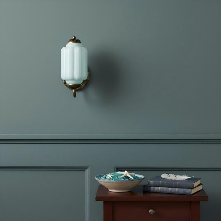 Milk Glass Vintage Eloise Bedside Wall Sconce