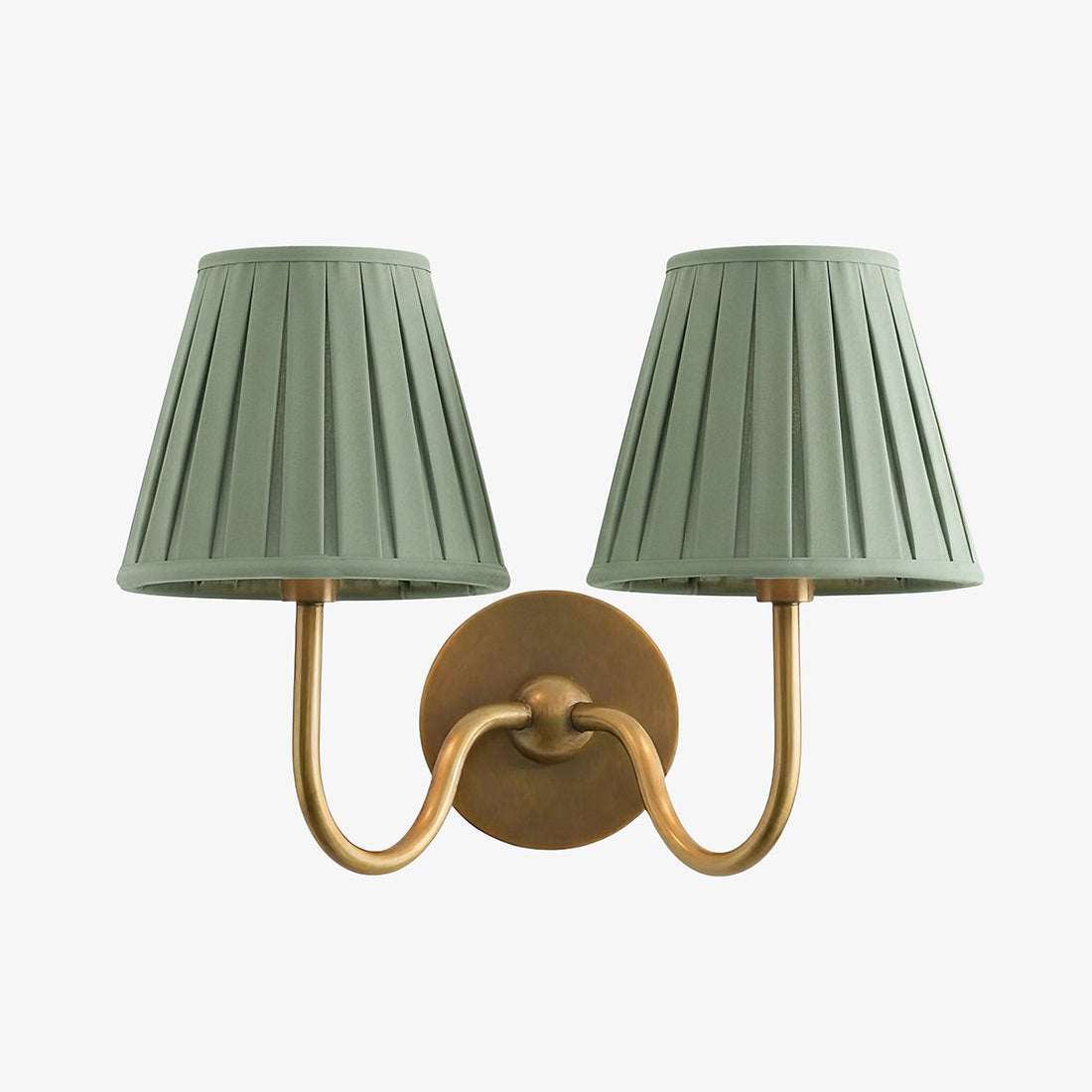Luvora Pleated Shade Wall Lamp – Modern Brass Linen Lighting