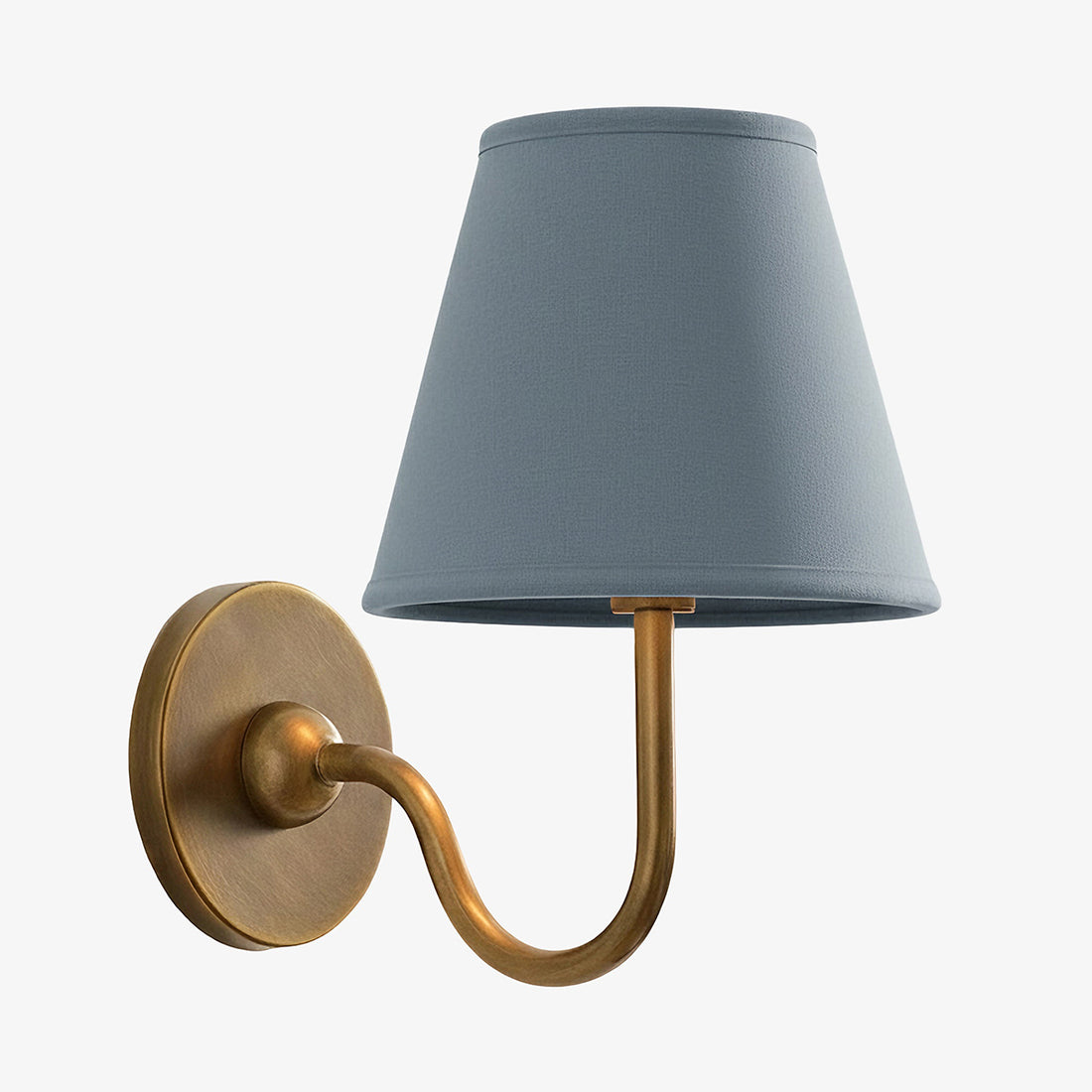 Luvora Pleated Shade Wall Lamp – Modern Brass Linen Lighting