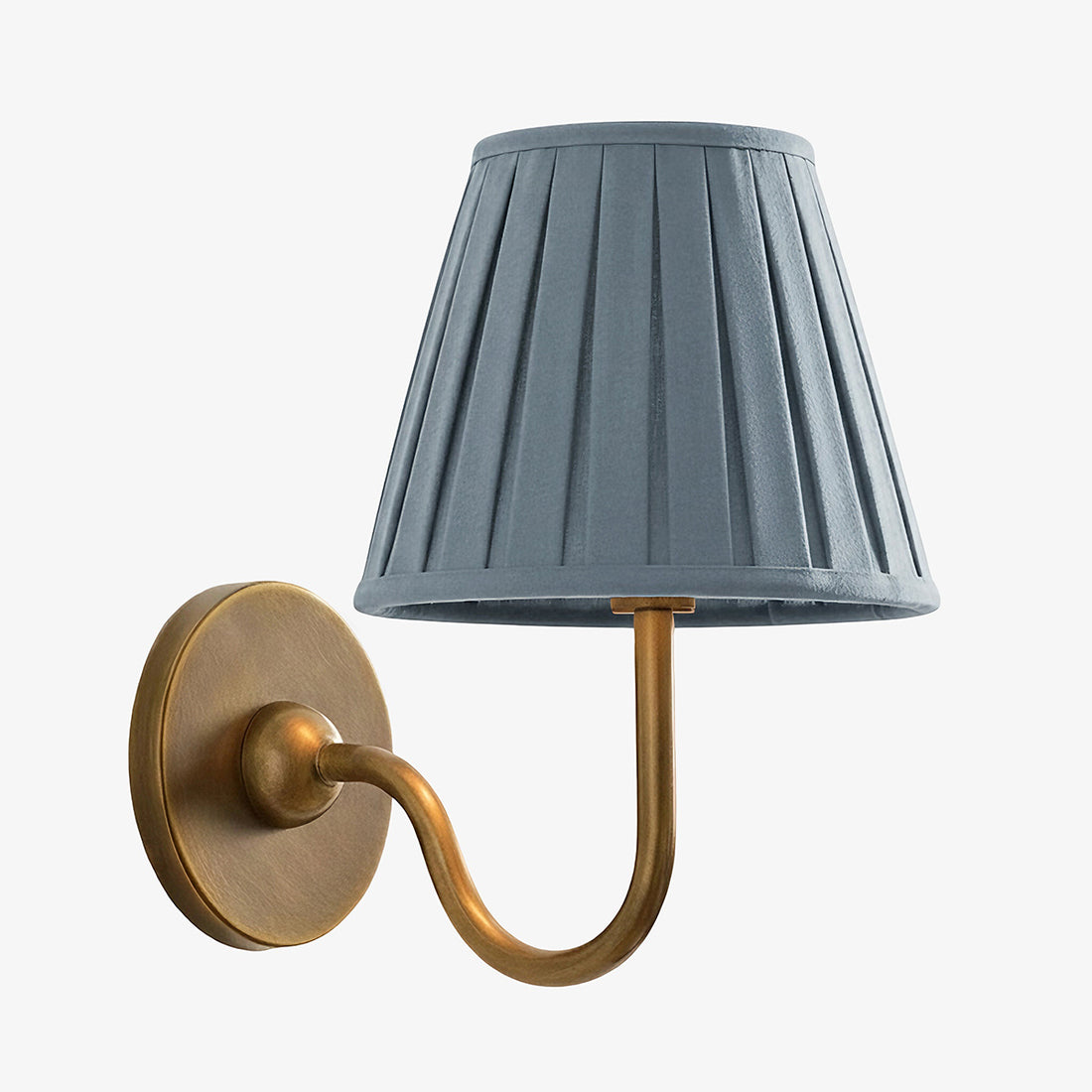 Luvora Pleated Shade Wall Lamp – Modern Brass Linen Lighting