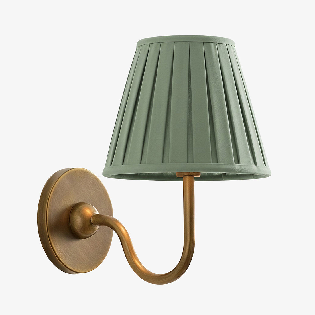 Luvora Pleated Shade Wall Lamp – Modern Brass Linen Lighting