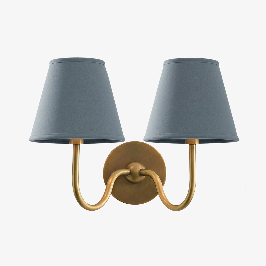 Luvora Pleated Shade Wall Lamp – Modern Brass Linen Lighting