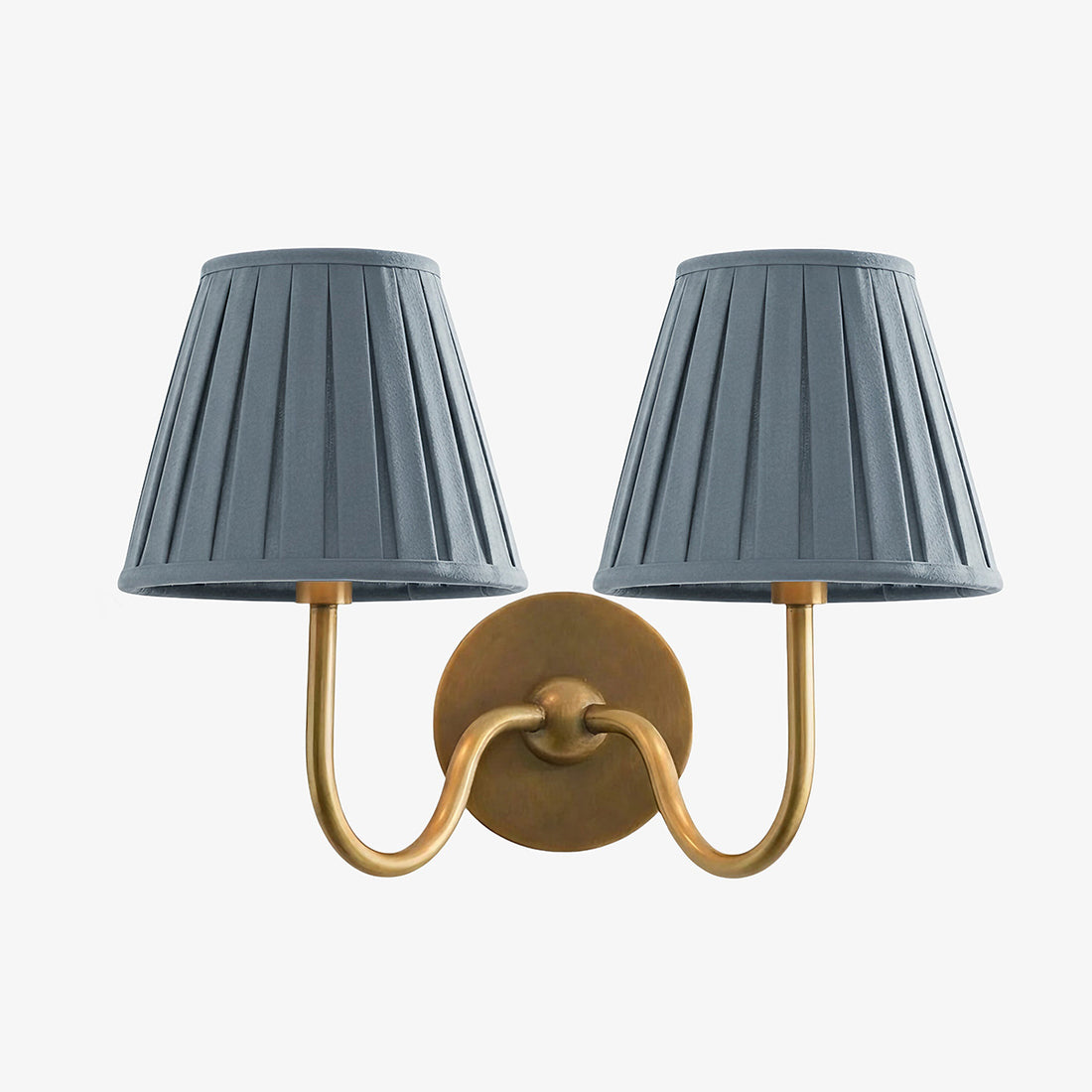 Luvora Pleated Shade Wall Lamp – Modern Brass Linen Lighting