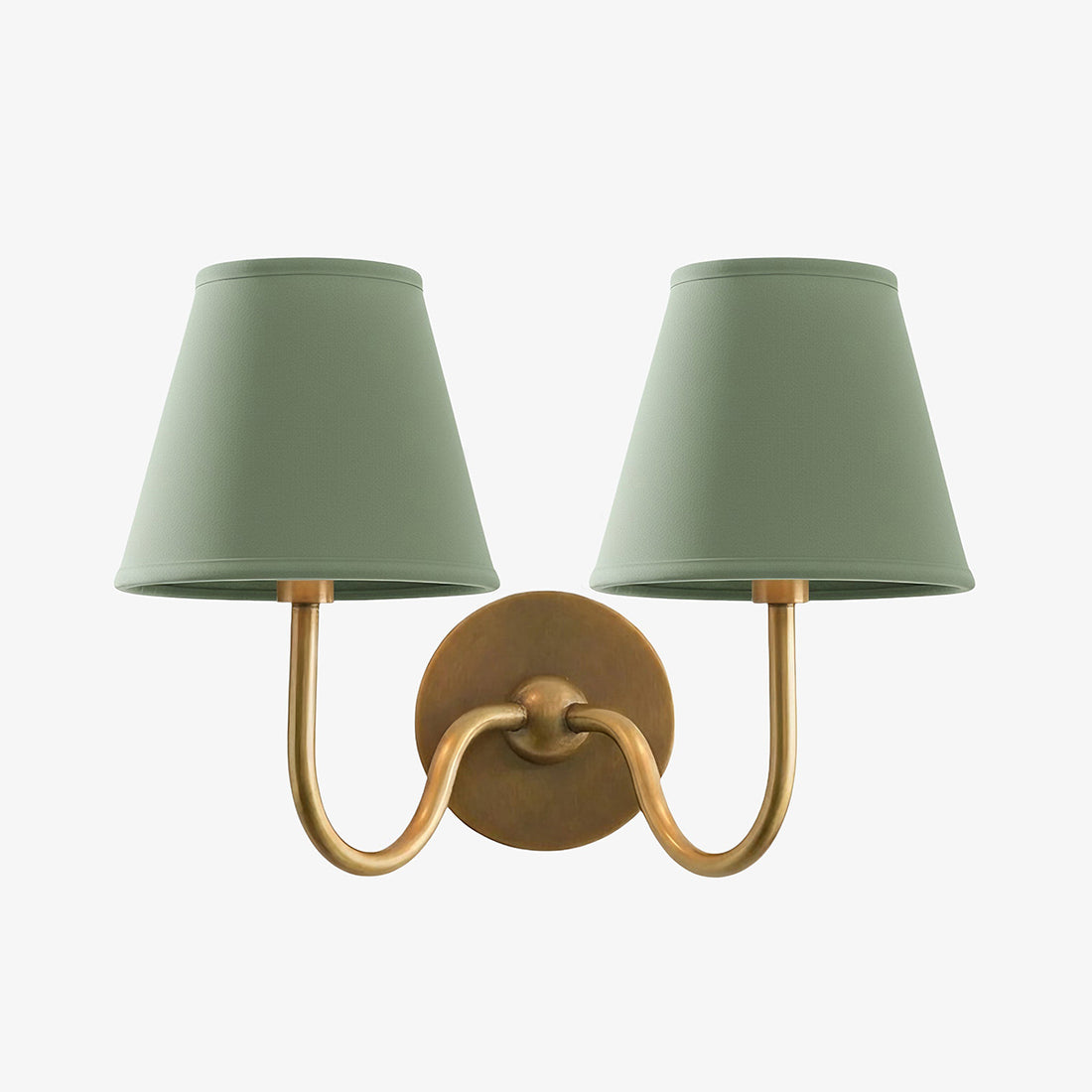Luvora Pleated Shade Wall Lamp – Modern Brass Linen Lighting