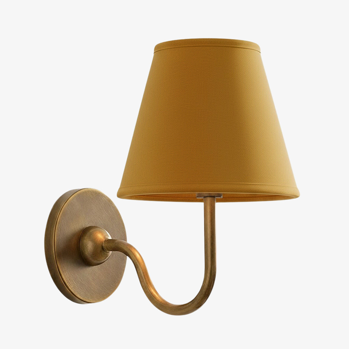 Luvora Pleated Shade Wall Lamp – Modern Brass Linen Lighting