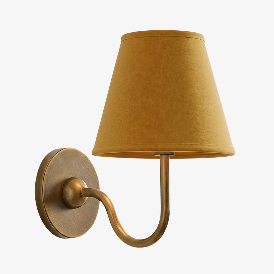Luvora Pleated Shade Wall Lamp – Modern Brass Linen Lighting