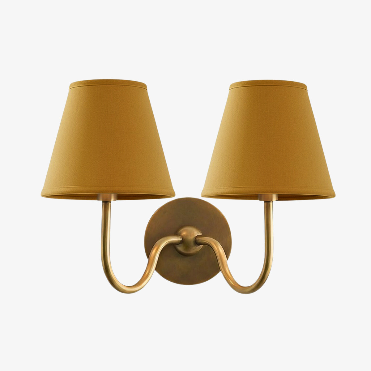 Luvora Pleated Shade Wall Lamp – Modern Brass Linen Lighting