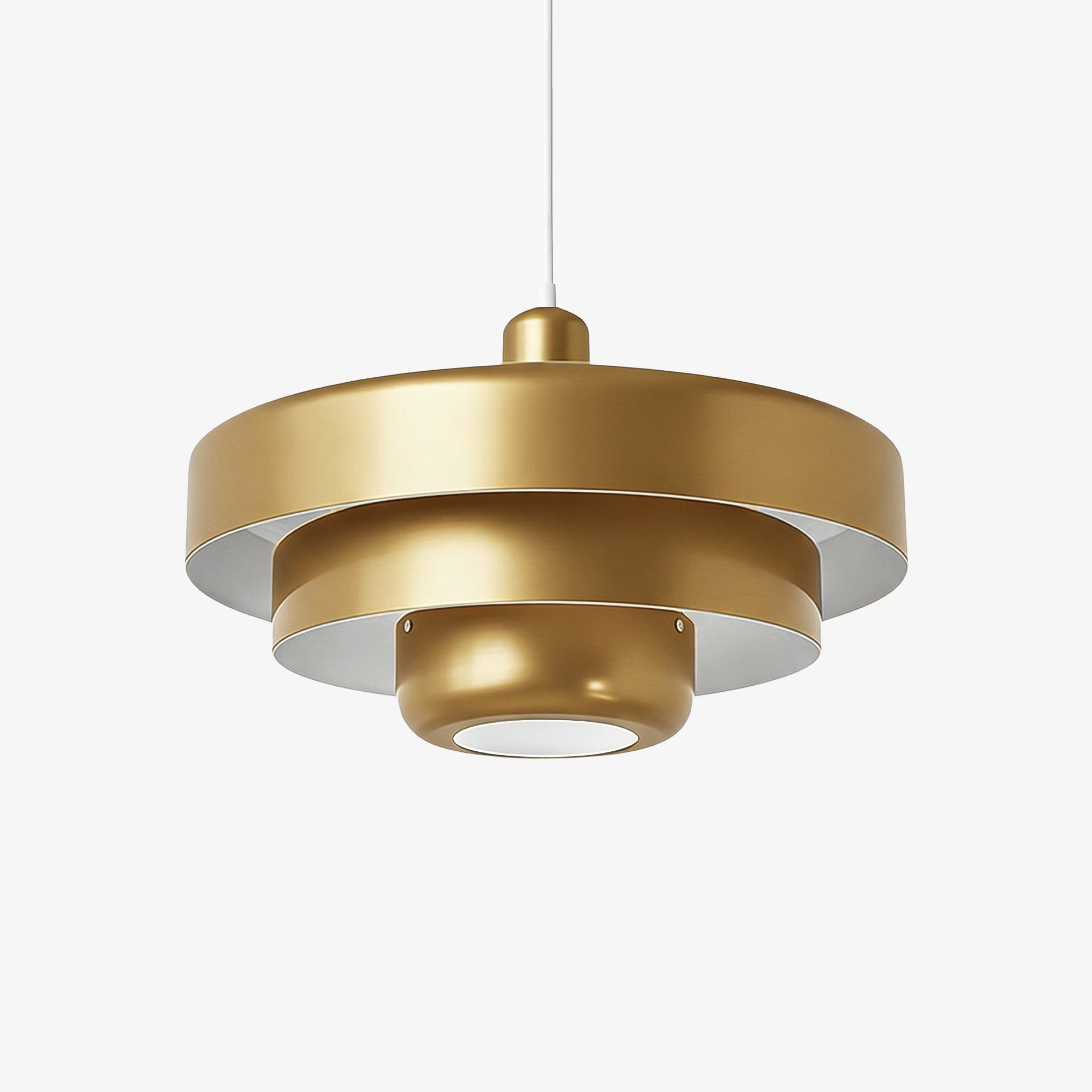 Decorative Multi Layer Hanging Pendant Lamp With Smooth Lines For Contemporary Home Interiors