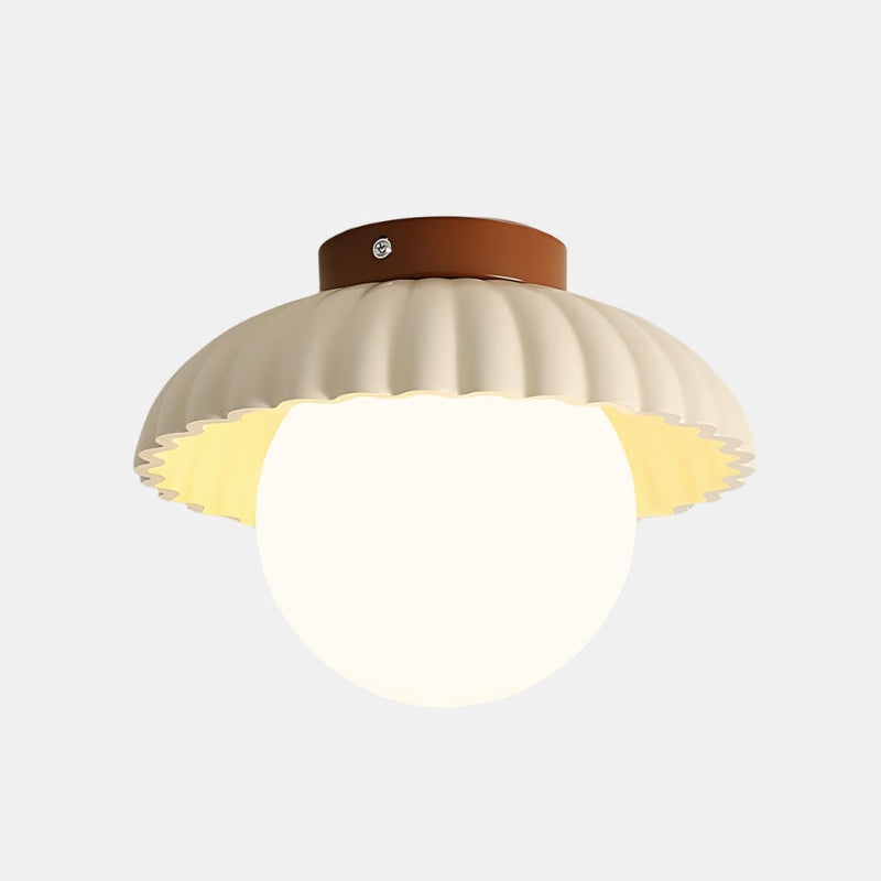 Resin UFO Modern Cream Ceiling Light