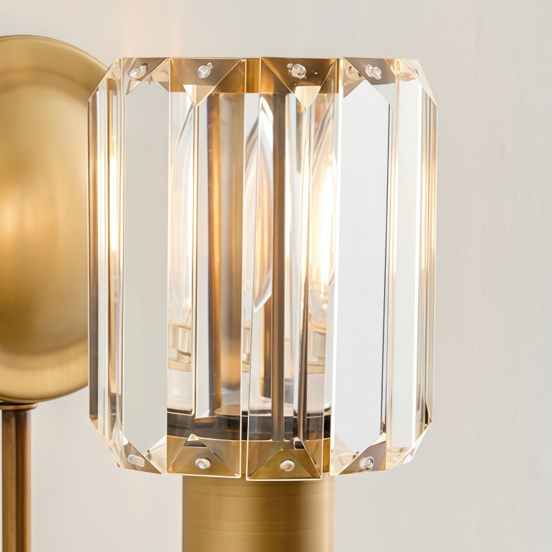 Tracian Wall Sconce - Curved Arm with Glass or Linen Shade for Bedroom
