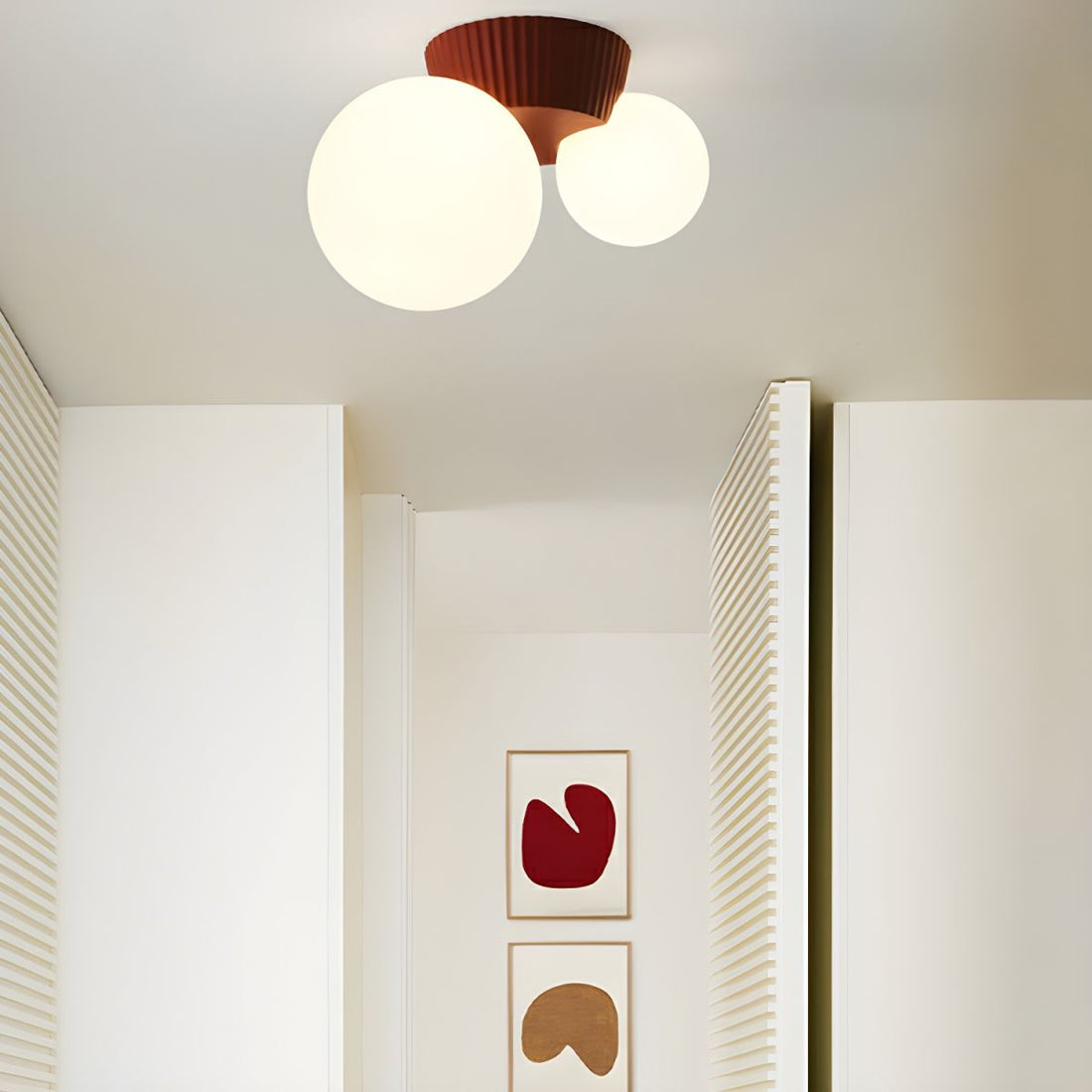 Compact Organic Ceiling Light - Home Fixture for Medium Rooms