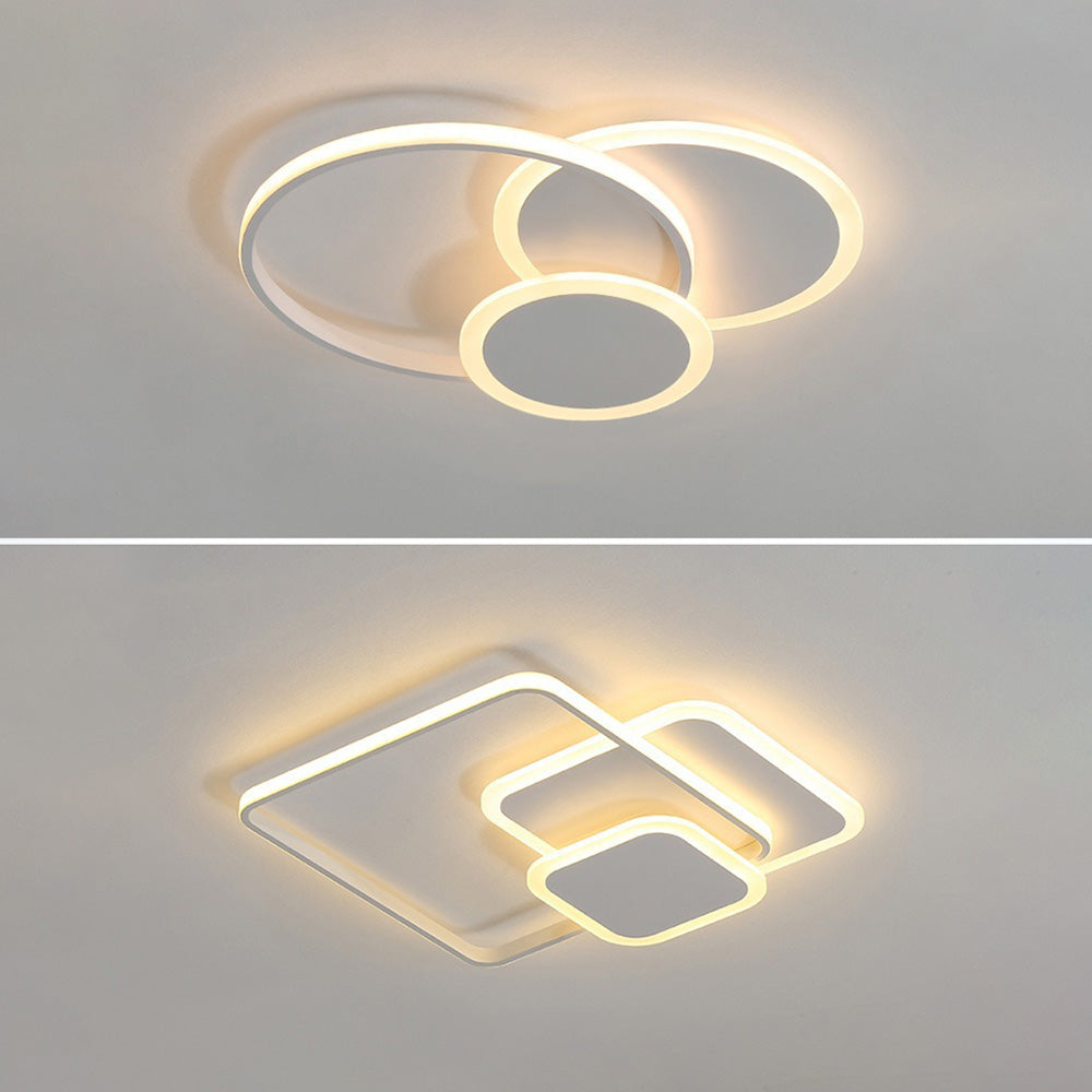LED Flush Mount Ceiling Lamp - Elegant Acrylic Bedroom Light Fixture