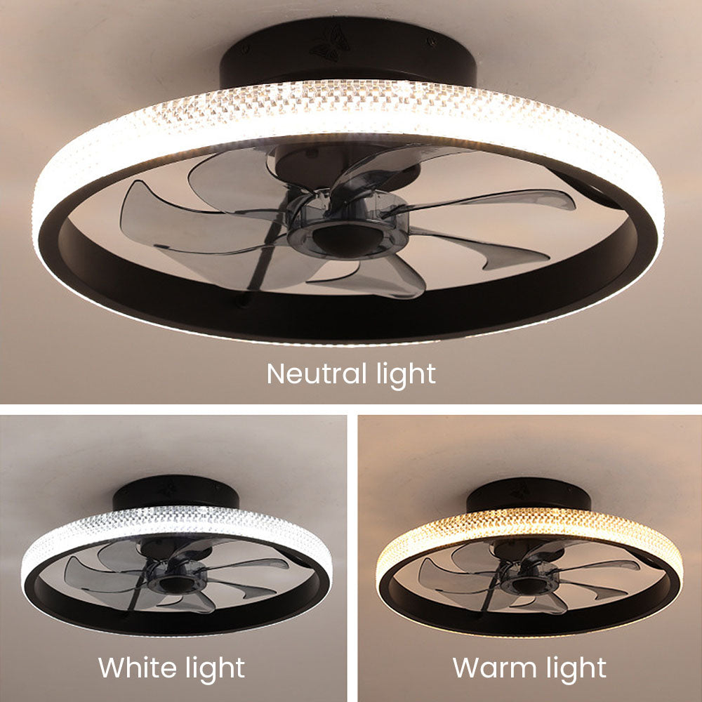 Dimmable LED Ceiling Fan – Modern Hardware Light for Home Interiors