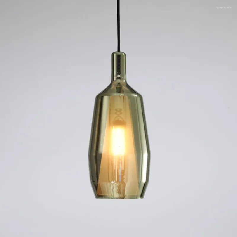 Modern Glass Pendant Light – Simple Colorful Dining Room Lighting