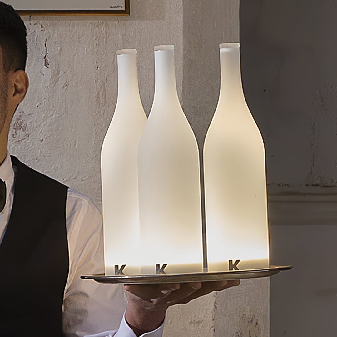 Battery Table Lamp - Modern Glass Light for Dining & Living Spaces