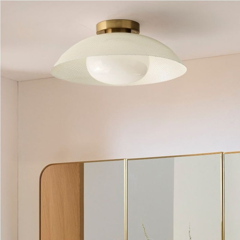 Elorina Flush Mount Glass/Metal Ceiling Light - A Stylish Fixture for Modern Spaces