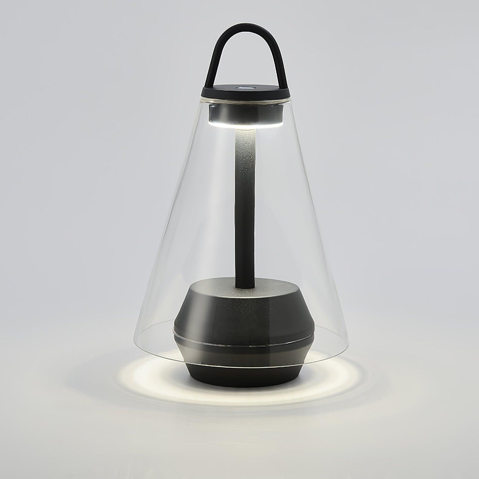 Table Lamp - Rechargeable Glass LED Light for Indoor Use