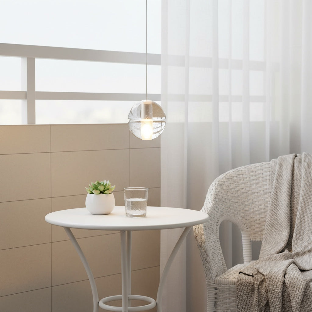 Lorivo Decorative Crystal Sphere Pendant Light Starry Visual for Lounge Areas