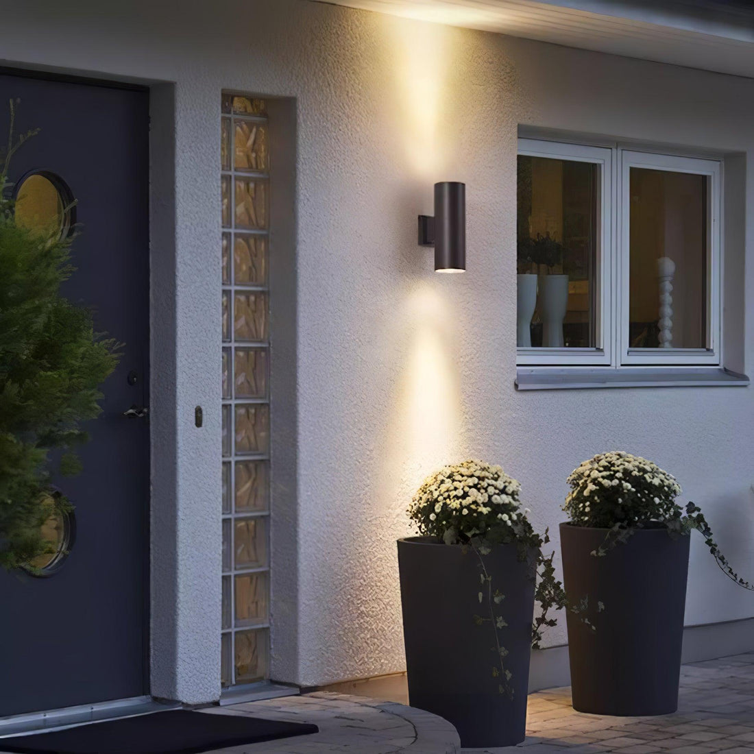 Zylindrische Außenwandleuchte - Wasserdichte moderne Lampe für den Garten
