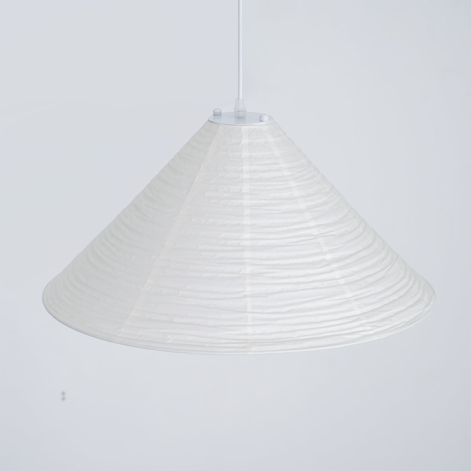 Washi Paper Pyramid Pendant Lamp - Handcrafted Light for Living Room