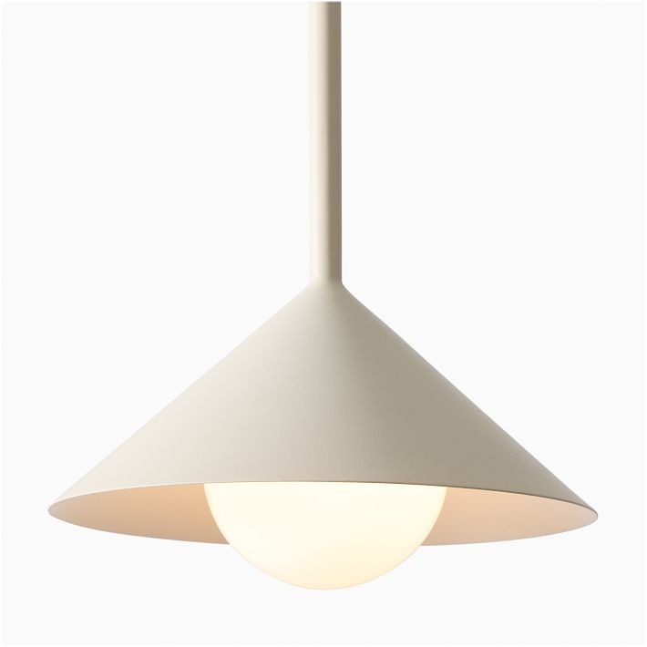 Brivana Cone Pendant Light - Mid-Century Adjustable Metal Kitchen Lamp