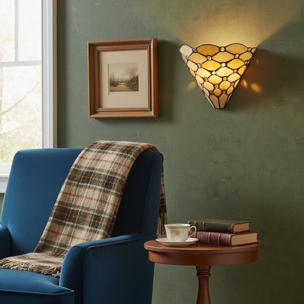 TF Pearl Elegant Glass Wall Light – Wall Sconce for Lounge Bedroom or Hallway