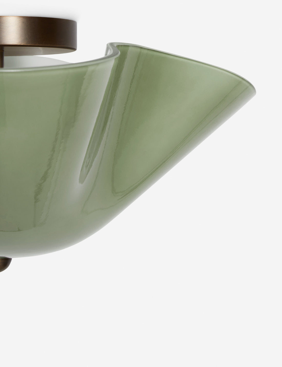 Bellina Deckenleuchte aus Glas, moderne Leuchte mit Messingakzent