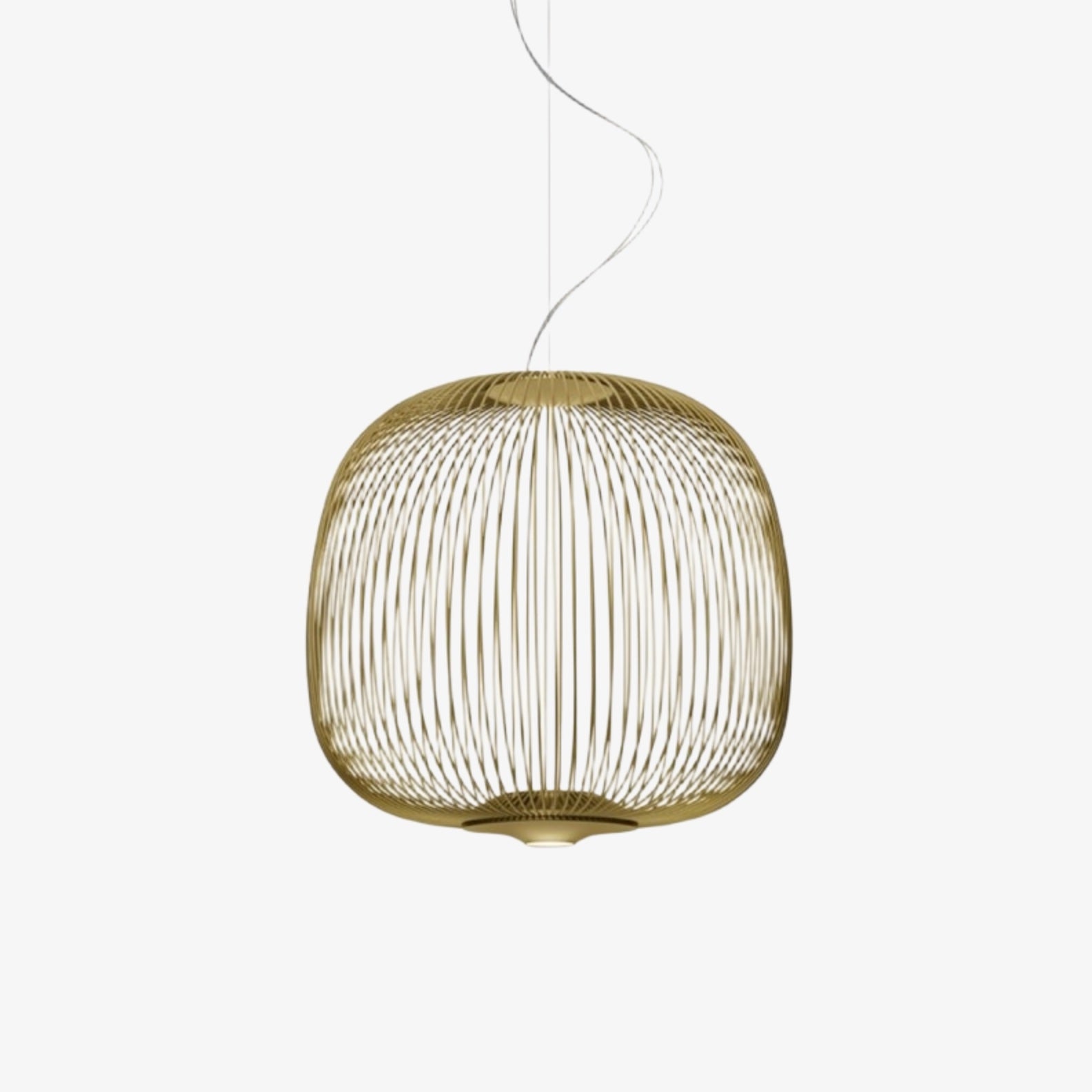 Radiloop Minimalist Suspension Lamp - Metal Lantern-Inspired Design for Dining Room N48