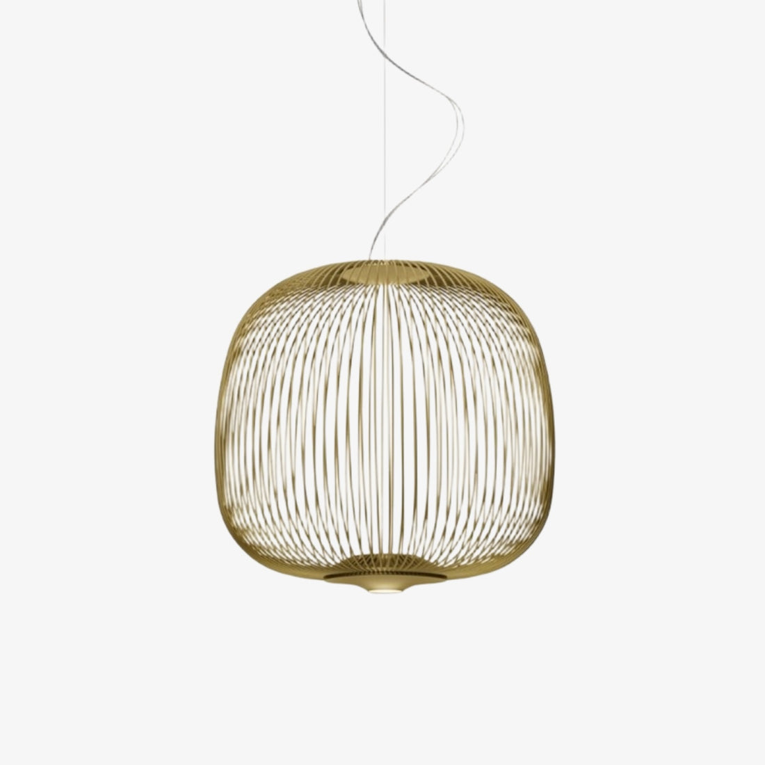 Radiloop Minimalist Suspension Lamp - Metal Lantern-Inspired Design for Dining Room N48