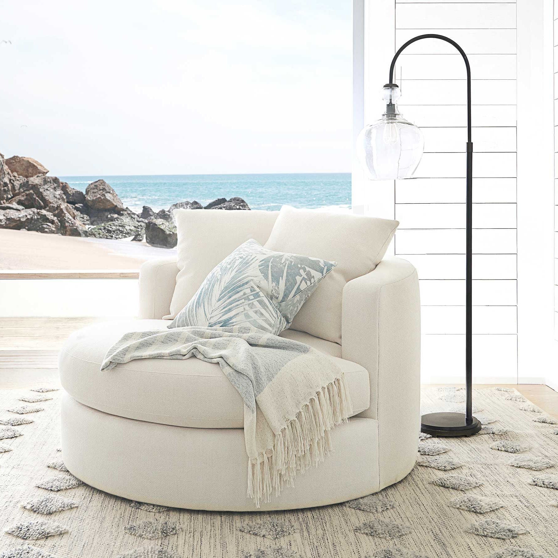 Lawson Recycled Glass Floor Lamp - Unique Brass Finish Aluminum Lighting