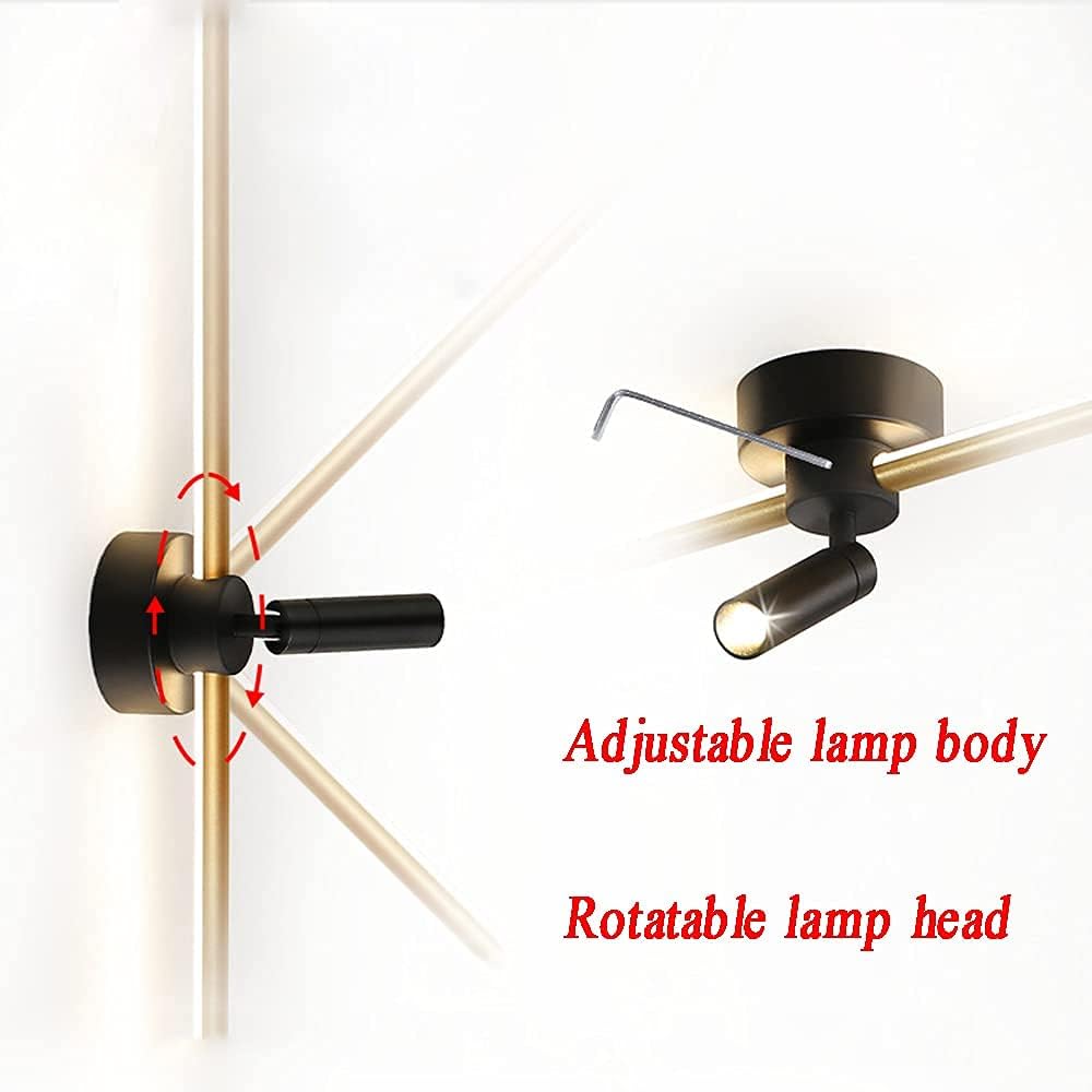 Gold Aluminum Ceiling Light - Modern Rotatable LED Spotlight